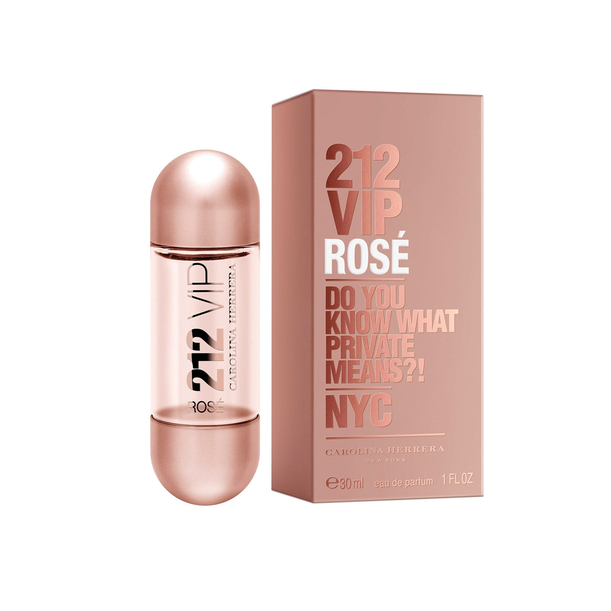 frasco Perfume Feminino Carolina Herrera 212 Vip Rose Eau de Parfum detalhe lateral