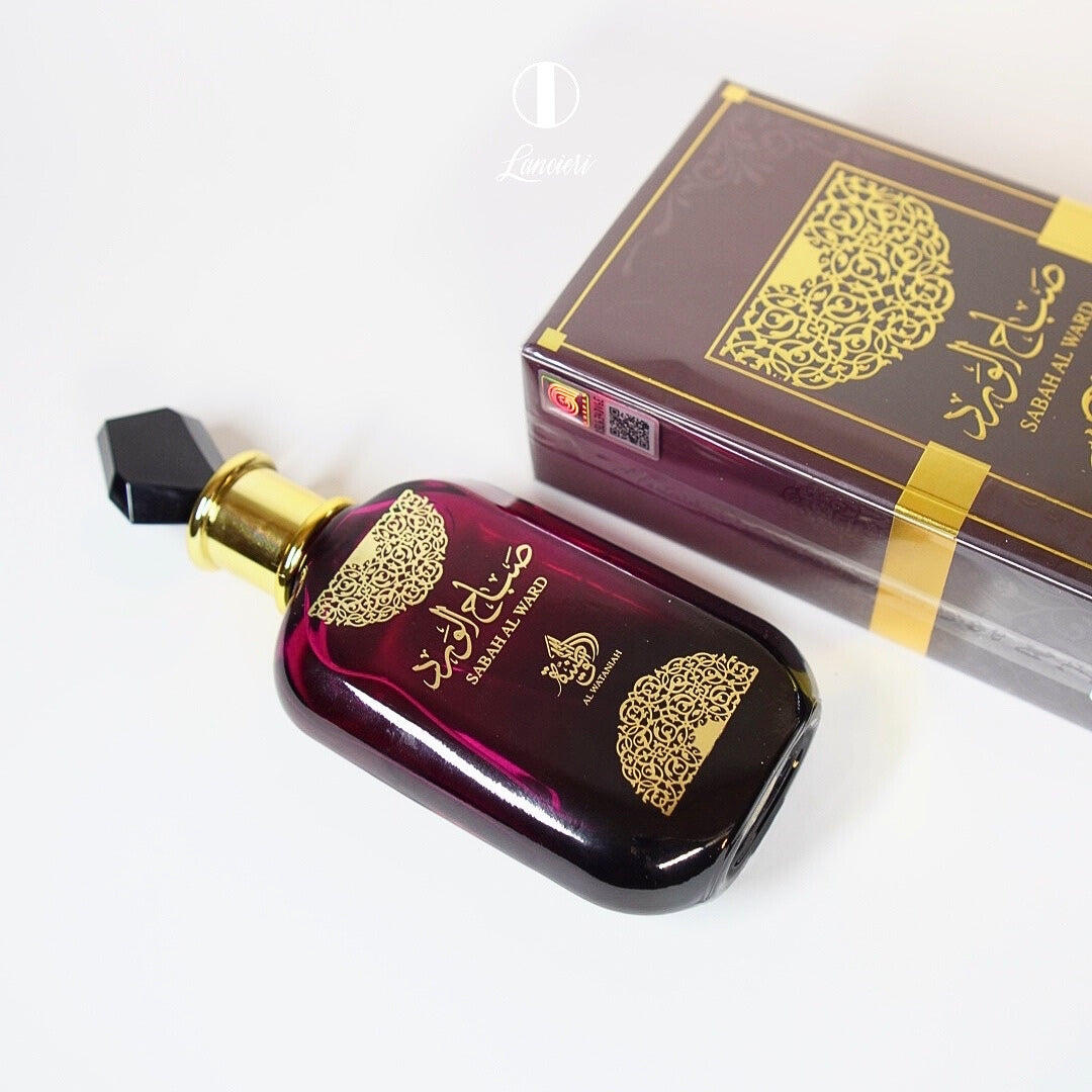 frasco Perfume Feminino Al Wataniah Sabah Al Ward Eau de Parfum embalagem caixa original