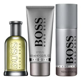 frasco Perfume Masculino Hugo Boss Bottled Eau de Toilette + Shower Gel + Deso detalhe lateral
