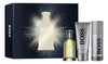 frasco Perfume Masculino Hugo Boss Bottled Eau de Toilette + Shower Gel + Deso frente fundo branco