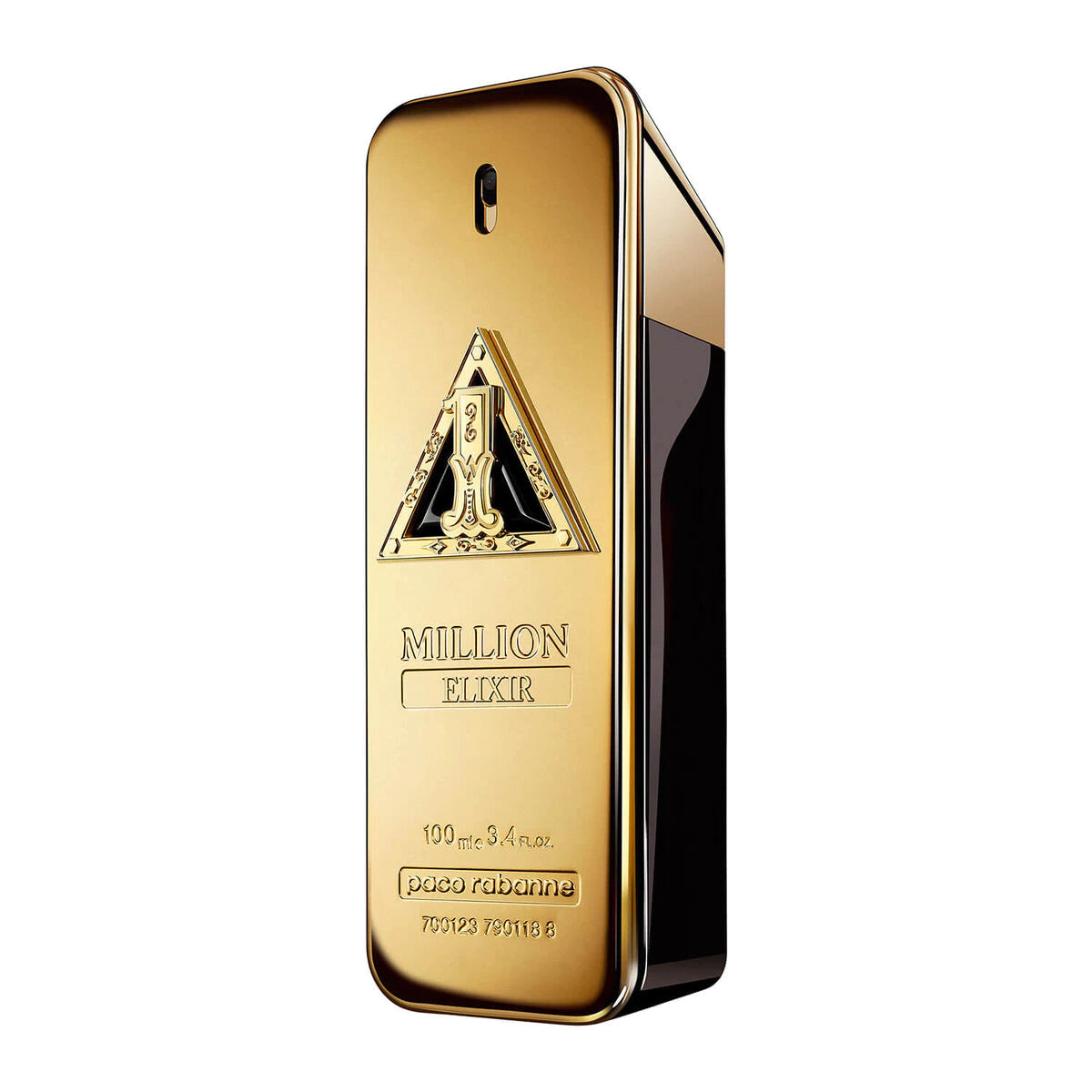 frasco Perfume Masculino Paco Rabanne One Million Elixir Intense Eau de Parfum frente fundo branco