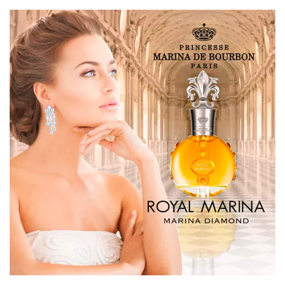 frasco Perfume Feminino Marina de Bourbon Royal Diamond Eau de Parfum frasco amplo