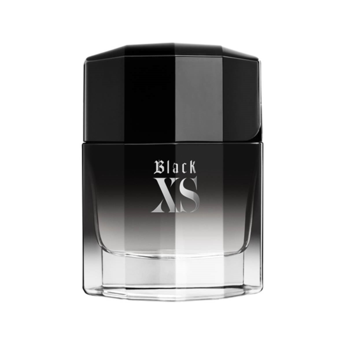 frasco Perfume Masculino Paco Rabanne Black Xs Eau de Toilette frente fundo branco
