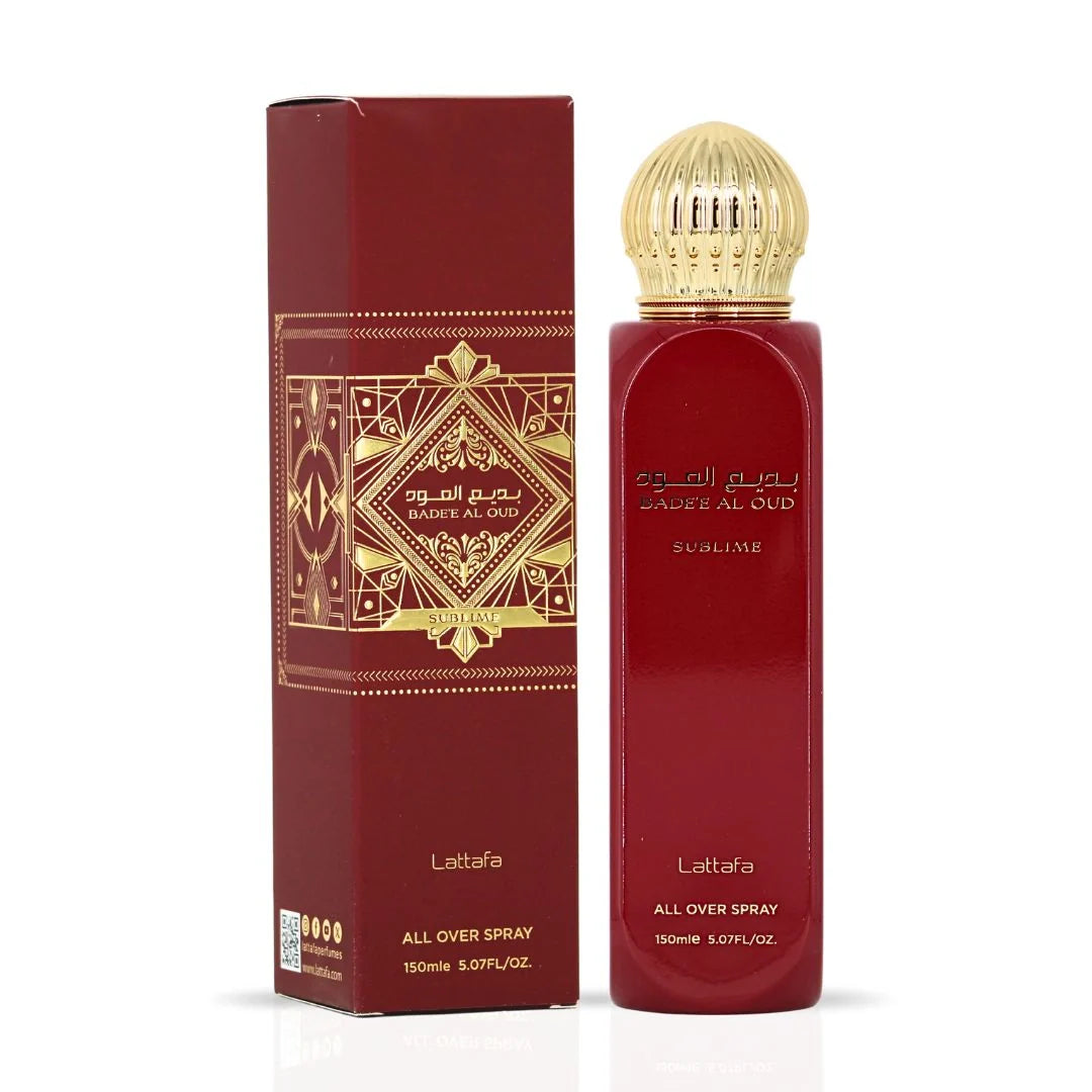 frasco Bade’E Al Oud Sublime Lattafa Eau de Parfum - 150Ml frente fundo branco