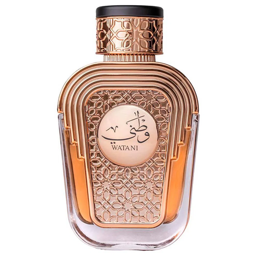 frasco Perfume Feminino Al Wataniah Watani Eau de Parfum frente fundo branco