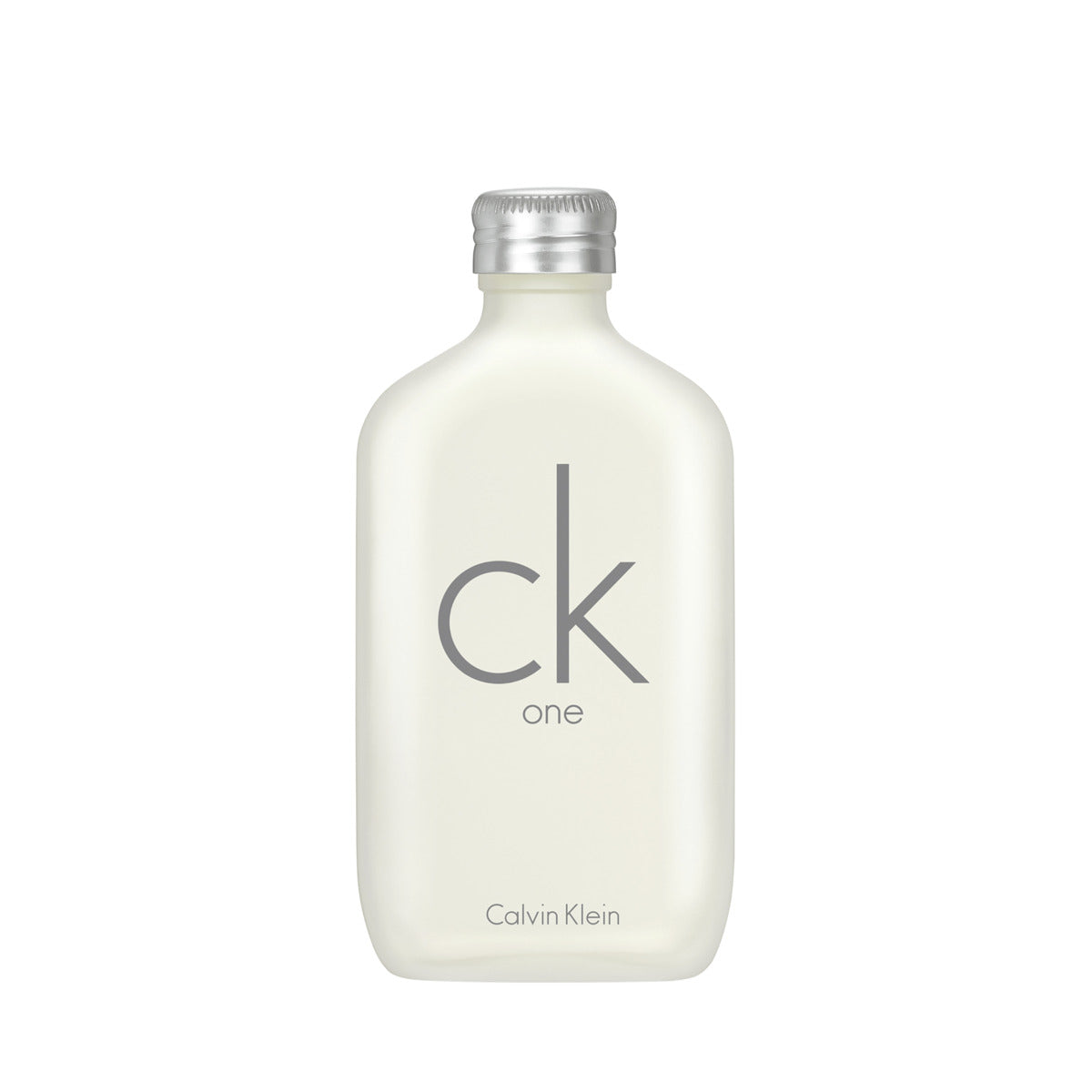 frasco Perfume Unissex Calvin Klein Ck One Eau de Toilette frente fundo branco