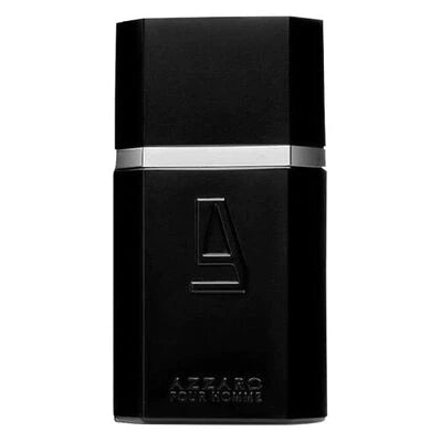 frasco Perfume Masculino Azzaro Silver Black Eau de Toilette frente fundo branco
