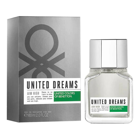 frasco Perfume Masculino Benetton United Dreams Aim High Eau de Toilette detalhe lateral