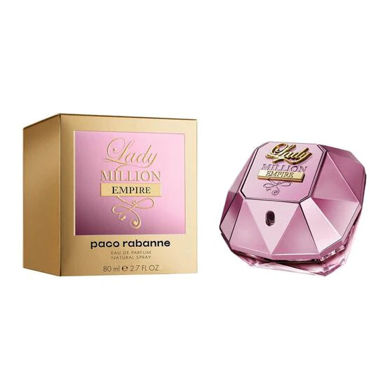 frasco Perfume Feminino Paco Rabanne Lady Million Empire Eau de Parfum detalhe lateral