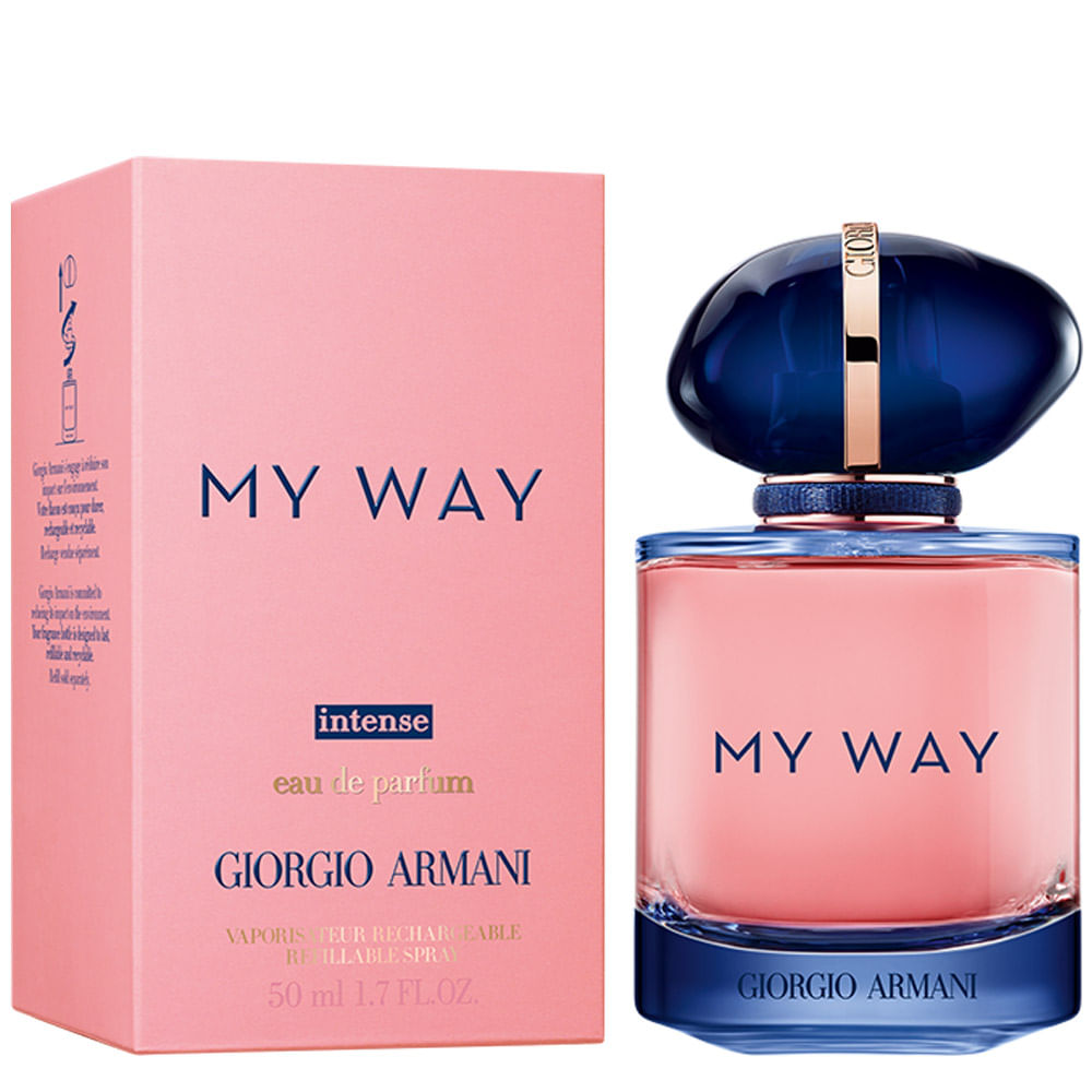 frasco Perfume Feminino Giorgio Armani My Way Intense Eau de Parfum detalhe lateral