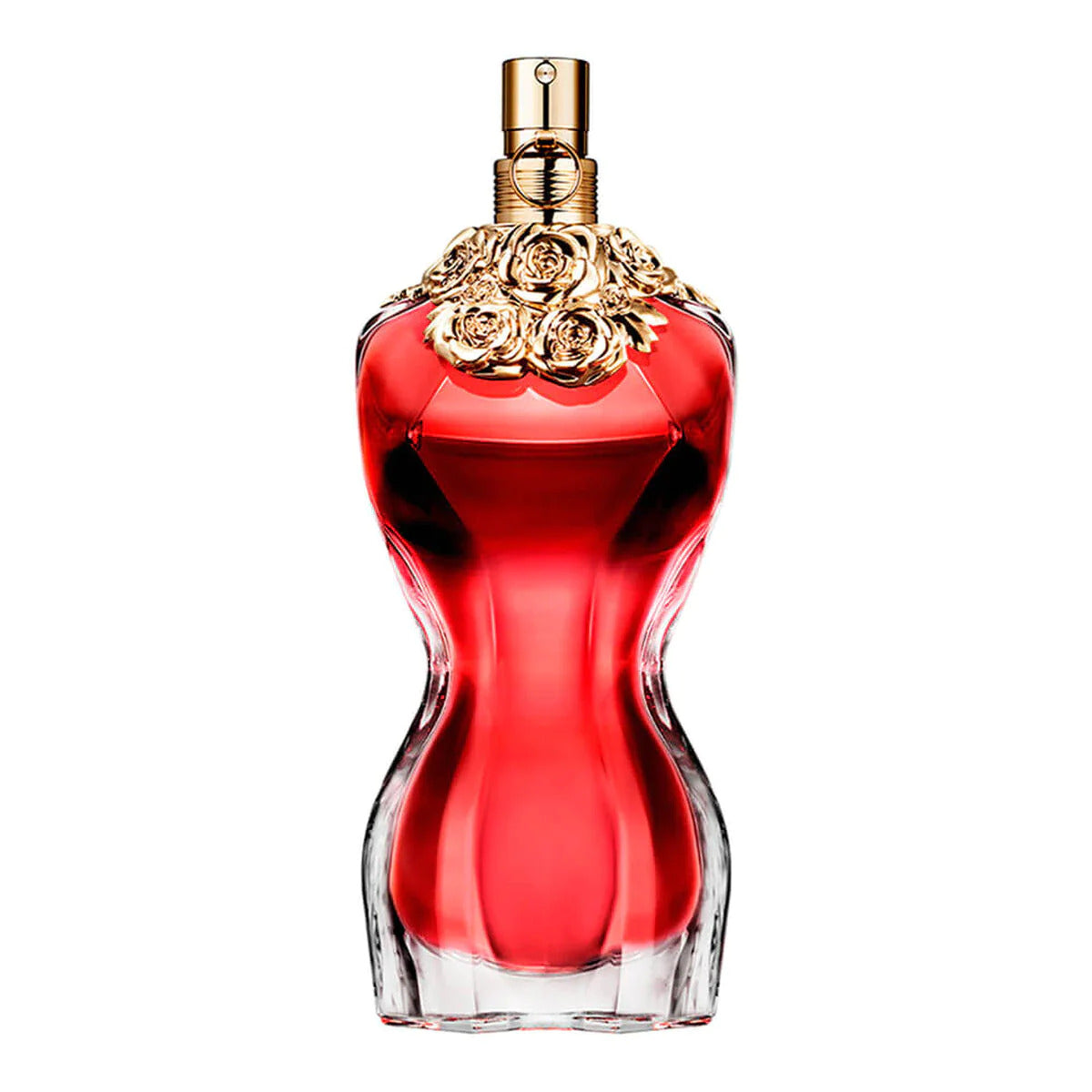 frasco Perfume Feminino Jean Paul Gaultier La Belle Eau de Parfum frente fundo branco