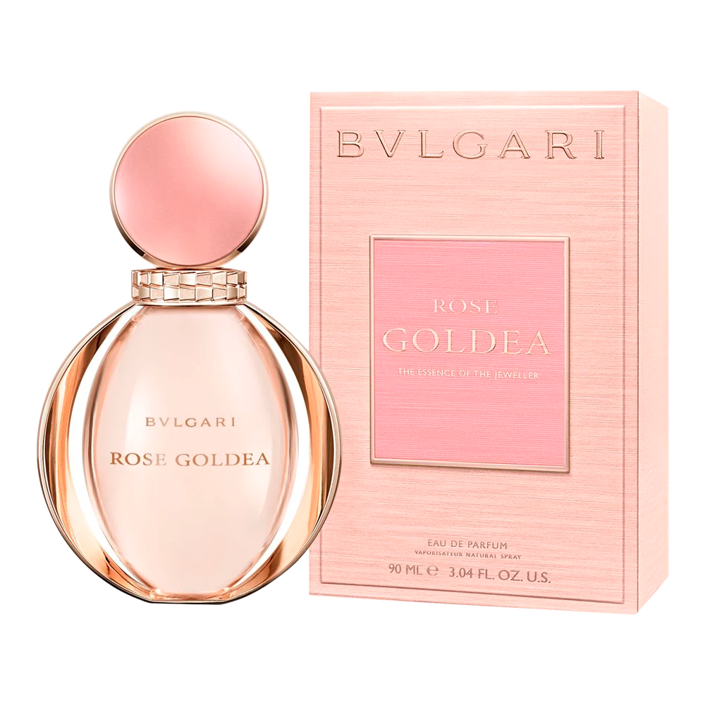 frasco Perfume Feminino Bvlgari Rose Goldea Eau de Parfum detalhe lateral