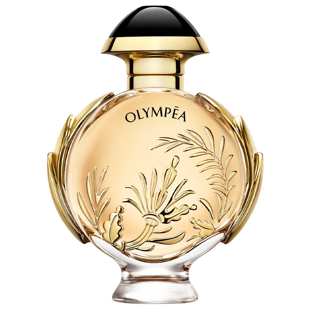 frasco Perfume Feminino Paco Rabanne Olympea Solar Eau de Parfum frente fundo branco