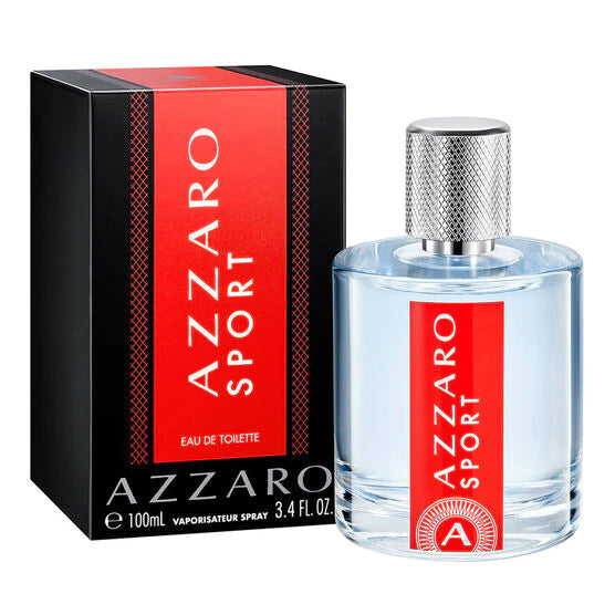 frasco Perfume Masculino Azzaro Sport Eau de Toilette detalhe lateral