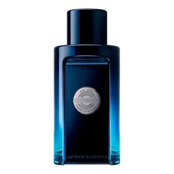 frasco Perfume Masculino Antonio Banderas The Icon Eau de Toilette frente fundo branco